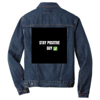 Stay Positiv Poster Nature Men Denim Jacket | Artistshot