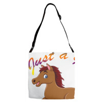 Just A Girl Who Loves Horses Adjustable Strap Totes | Artistshot