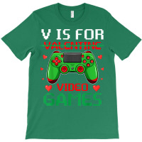 V Is For Video Games Funny Valentinex27s Day Gifts Classic Tshirt Star T-shirt | Artistshot