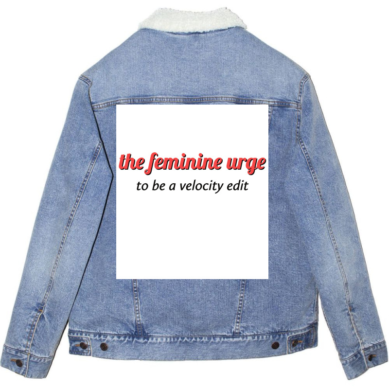 The Feminine Urge Poster Stars Unisex Sherpa-Lined Denim Jacket by sporewashory | Artistshot