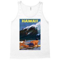 Hawaii Vintage Travel Poster Restored Tank Top | Artistshot