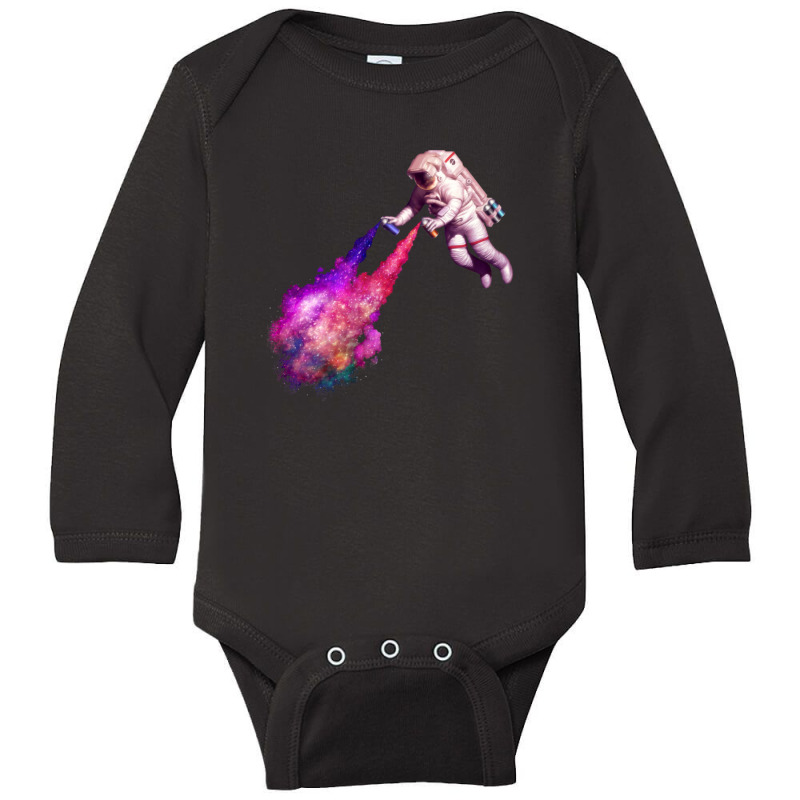 Shooting Stars - The Astronaut Artist Long Sleeve Baby Bodysuit | Artistshot