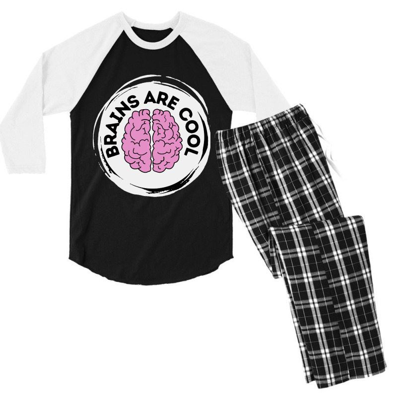 Brains Are Cool Men's 3/4 Sleeve Pajama Set by trokeryth | Artistshot