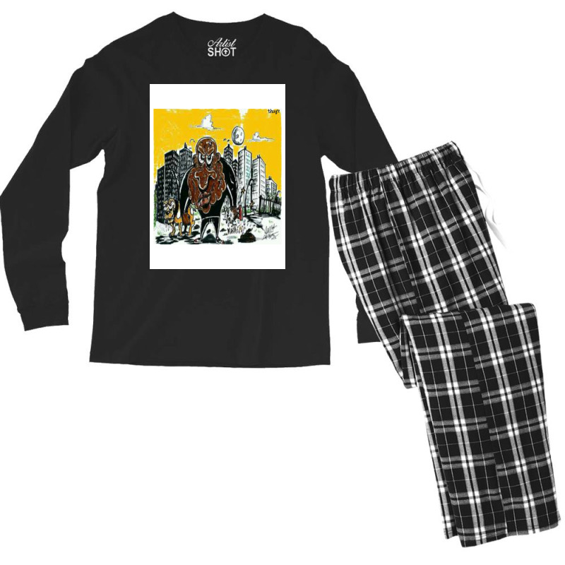 Thugx27z Original Street Tshirt Poster Red Men's Long Sleeve Pajama Set | Artistshot