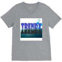 Trendy Poster Blue V-neck Tee | Artistshot