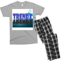 Trendy Poster Blue Men's T-shirt Pajama Set | Artistshot