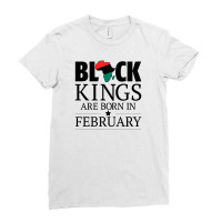 Black Kings Are Born In February For Light Ladies Fitted T-shirt | Artistshot