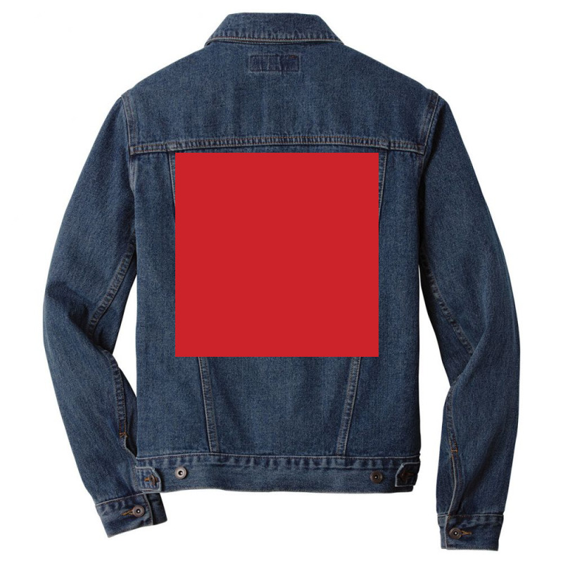 Trendy Basics Trend Color Flame Scarlet Poster Vintage Men Denim Jacket | Artistshot