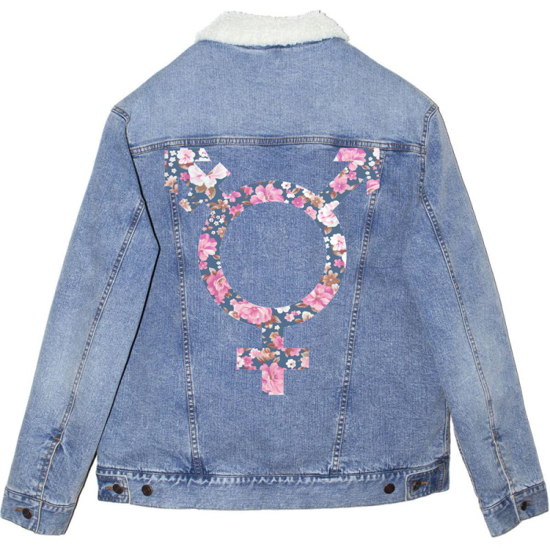 Trans Symbol Unisex Sherpa-Lined Denim Jacket by muingalivera | Artistshot