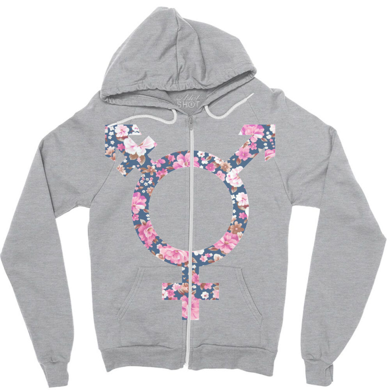 Trans Symbol Zipper Hoodie by muingalivera | Artistshot