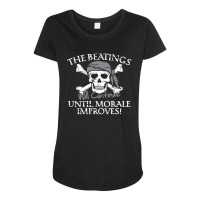 The Beatings Will Continue Until Morale Improves Maternity Scoop Neck T-shirt | Artistshot