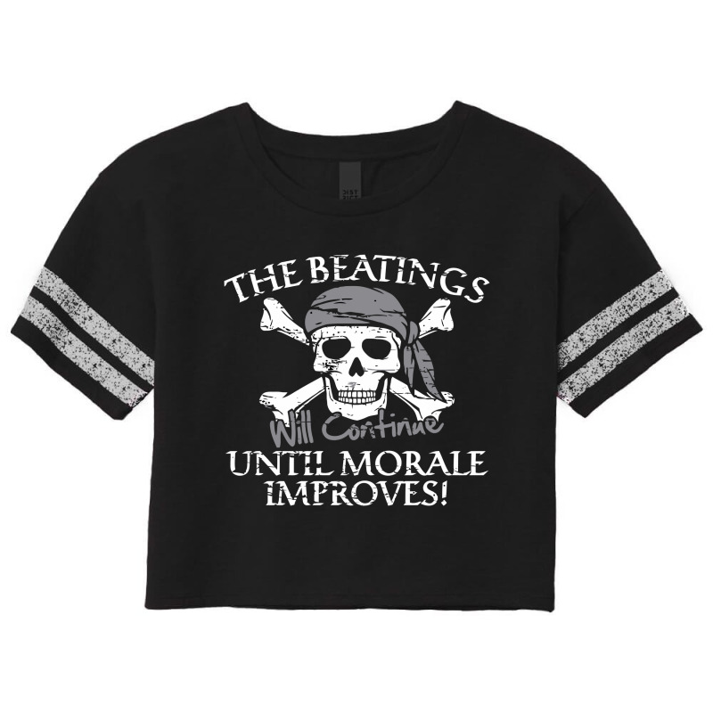 The Beatings Will Continue Until Morale Improves Scorecard Crop Tee by afroiani | Artistshot