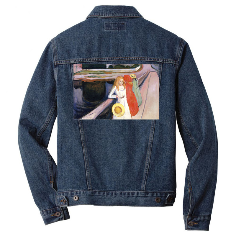 Edvards Girls On A Bridge 1900 Men Denim Jacket | Artistshot