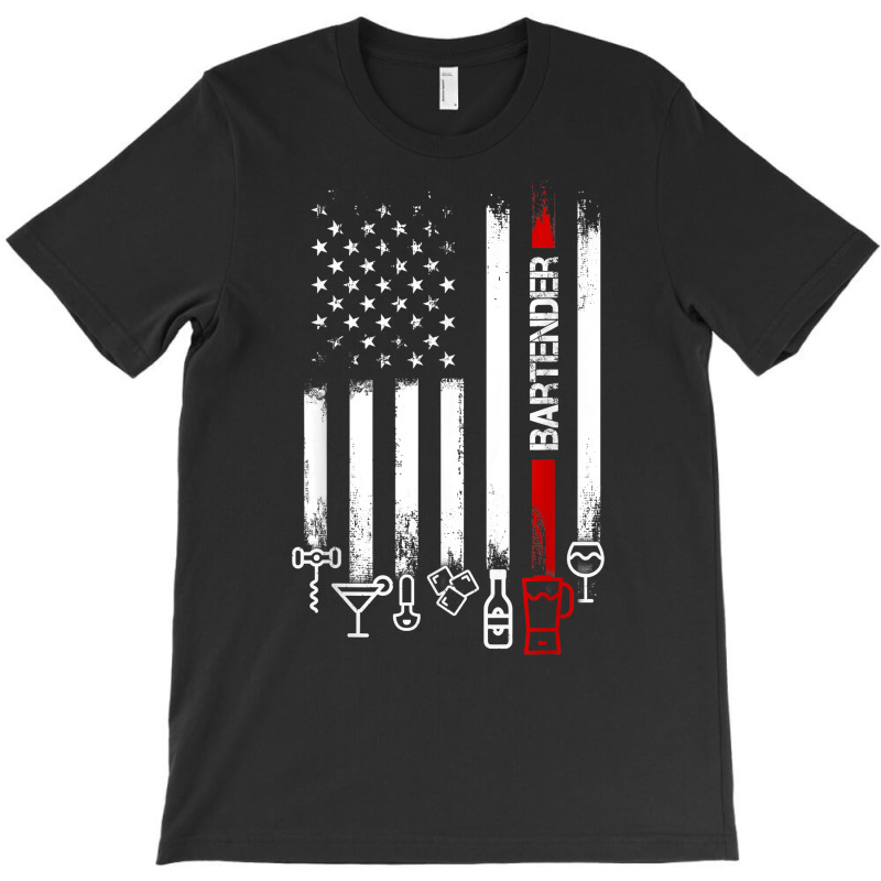 American Flag With Bartender Tshirt For Women Men Father T-shirt | Artistshot