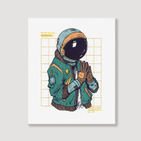 Astronaut Space Travel Retro Aesthetic Streetwear T Shirt Portrait Canvas Print | Artistshot