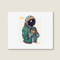 Astronaut Space Travel Retro Aesthetic Streetwear T Shirt Landscape Canvas Print | Artistshot