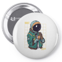 Astronaut Space Travel Retro Aesthetic Streetwear T Shirt Pin-back Button | Artistshot