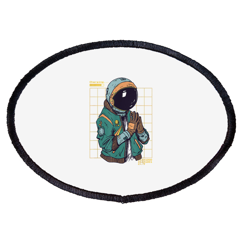 Astronaut Space Travel Retro Aesthetic Streetwear T Shirt Oval Patch | Artistshot