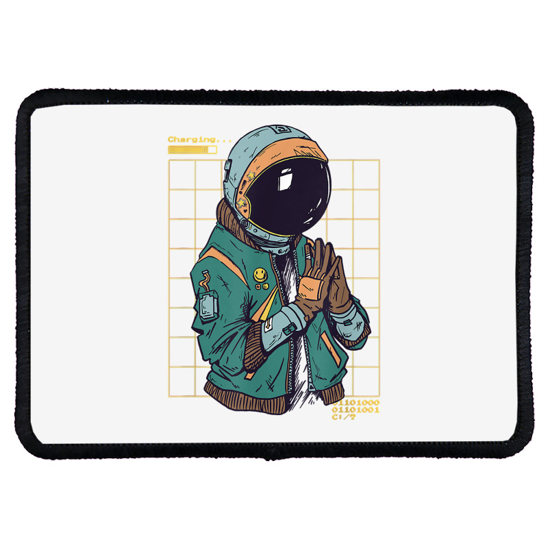 Astronaut Space Travel Retro Aesthetic Streetwear T Shirt Rectangle Patch | Artistshot