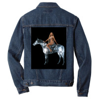 The Renaissance Horse And The Beauty Woman   Aesthetic Album Poster Men Denim Jacket | Artistshot