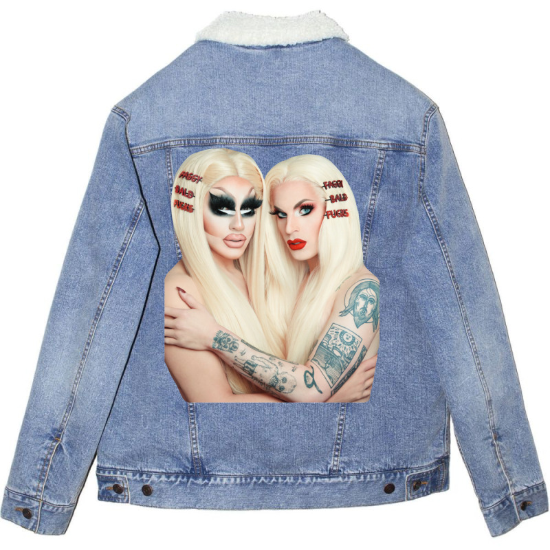 Trixie And Katya Book Unhhhh Unisex Sherpa-Lined Denim Jacket by muingalivera | Artistshot