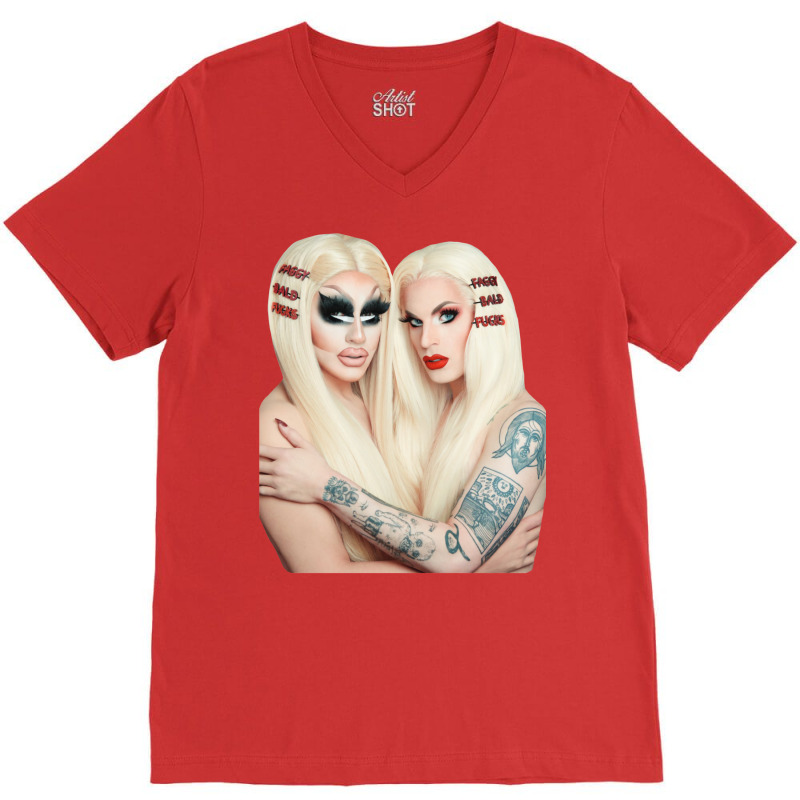 Trixie And Katya Book Unhhhh V-Neck Tee by muingalivera | Artistshot