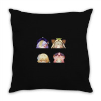 Mini Genshin Peekers Throw Pillow | Artistshot