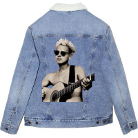 Matin Gore With A Guitar (transparent Unisex Sherpa-lined Denim Jacket | Artistshot