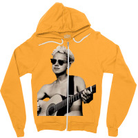 Matin Gore With A Guitar (transparent Zipper Hoodie | Artistshot