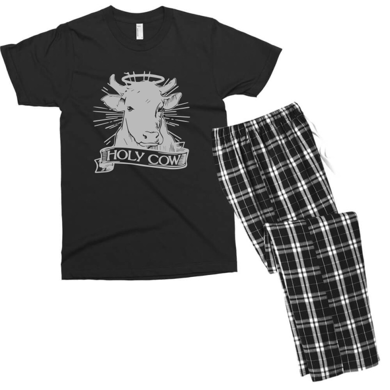 Vintage Holy Cow Men's T-shirt Pajama Set | Artistshot