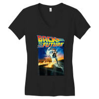 Back To Movie Poster Women's V-neck T-shirt | Artistshot