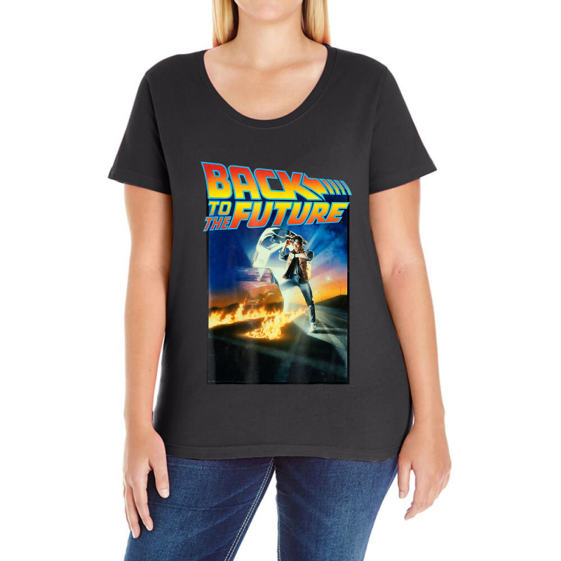 Back To Movie Poster Ladies Curvy T-Shirt by JoelJBerghoff | Artistshot