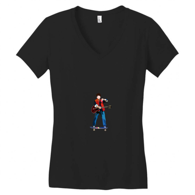 Back To The Future Musical Print Women's V-Neck T-Shirt by LakeshaHughlett | Artistshot