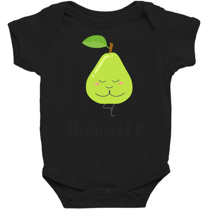 Namaste Meditation T  Shirt Namaste Pear, Meditation, Yoga T  Shirt Baby Bodysuit by sbraun223 | Artistshot