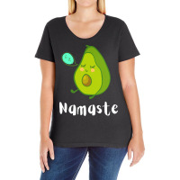 Namaste Meditation T  Shirt Sleeping Avocado , Meditation , Namaste Yo Ladies Curvy T-shirt | Artistshot