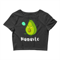 Namaste Meditation T  Shirt Sleeping Avocado , Meditation , Namaste Yo Crop Top | Artistshot