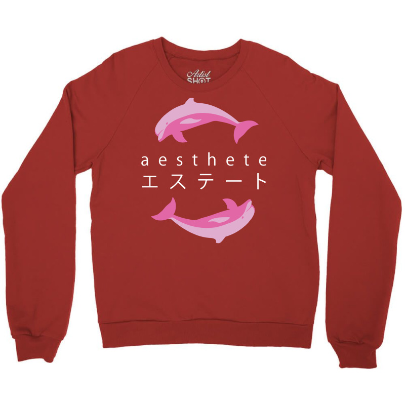 Vaporwave Aesthetic  Aesthete  Dolphins Crewneck Sweatshirt | Artistshot