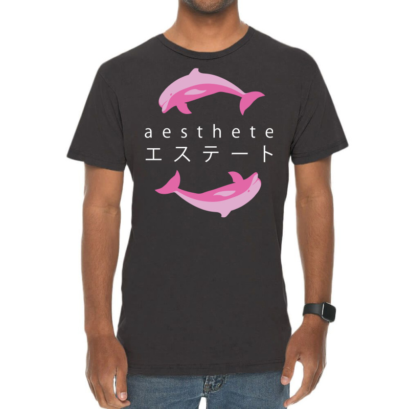 Vaporwave Aesthetic  Aesthete  Dolphins Vintage T-shirt | Artistshot