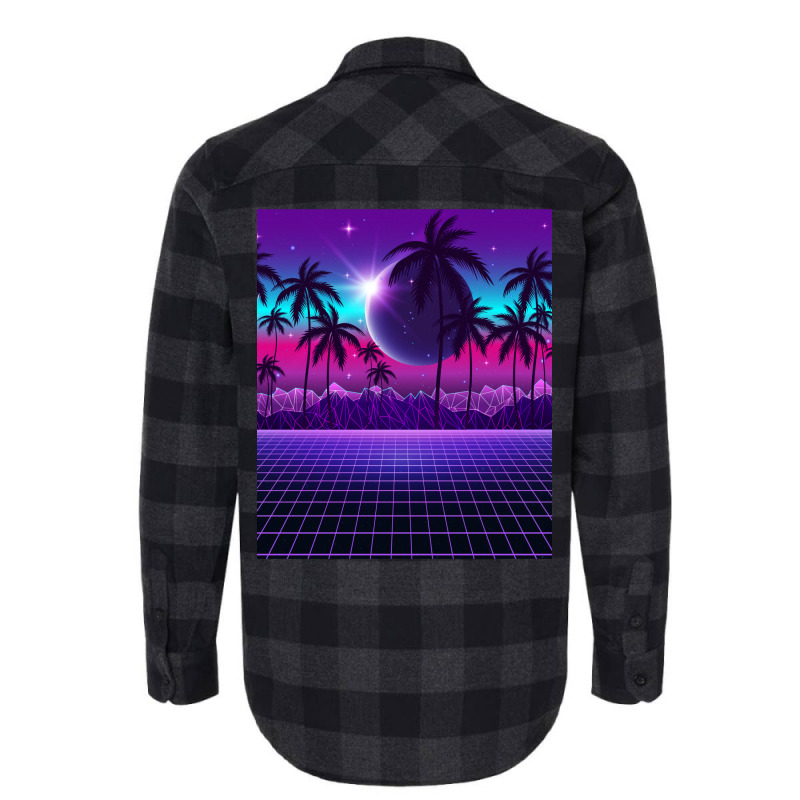 Twilight Retrowave Flannel Shirt by muingalivera | Artistshot