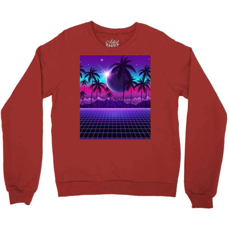 Twilight Retrowave Crewneck Sweatshirt by muingalivera | Artistshot