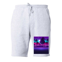 Twilight Retrowave Fleece Short | Artistshot