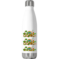 St Patricks Gnomes With Rainbow Stainless Steel Water Bottle | Artistshot