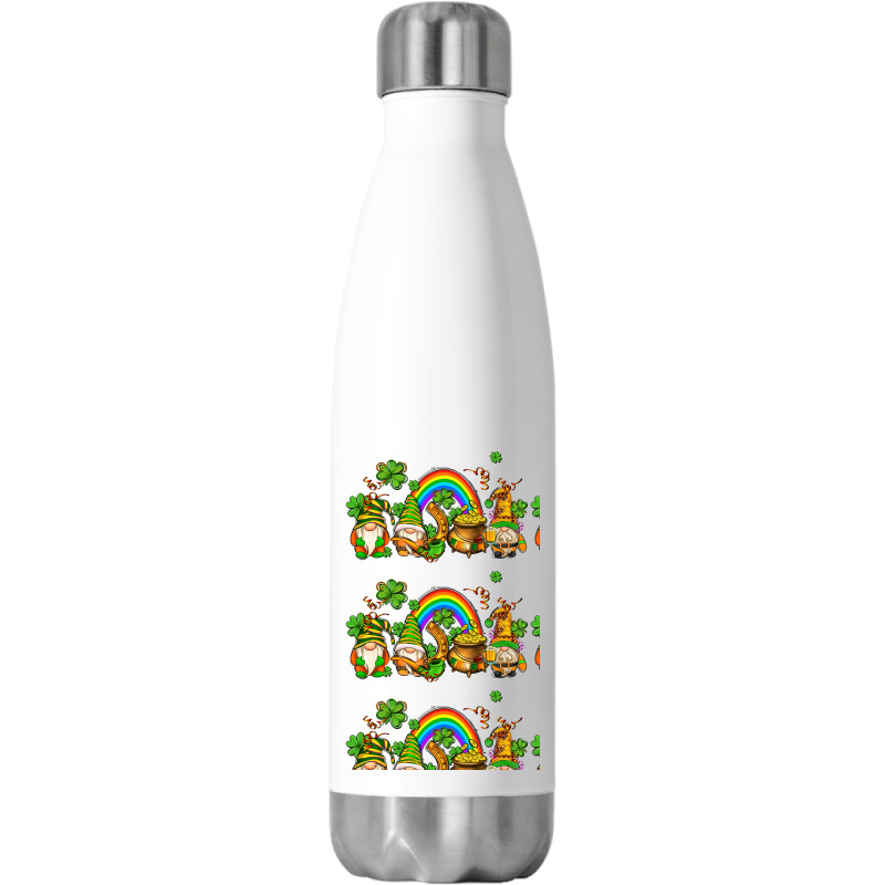 St Patricks Gnomes With Rainbow Stainless Steel Water Bottle | Artistshot