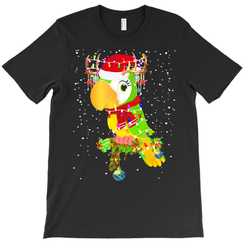 Funny Christmas Gift For Cat Lover T  Shirt Santa Parrot Gorgeous Rein T-shirt | Artistshot