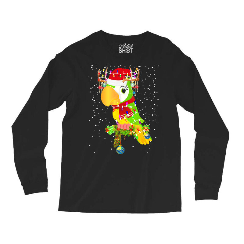 Funny Christmas Gift For Cat Lover T  Shirt Santa Parrot Gorgeous Rein Long Sleeve Shirts | Artistshot