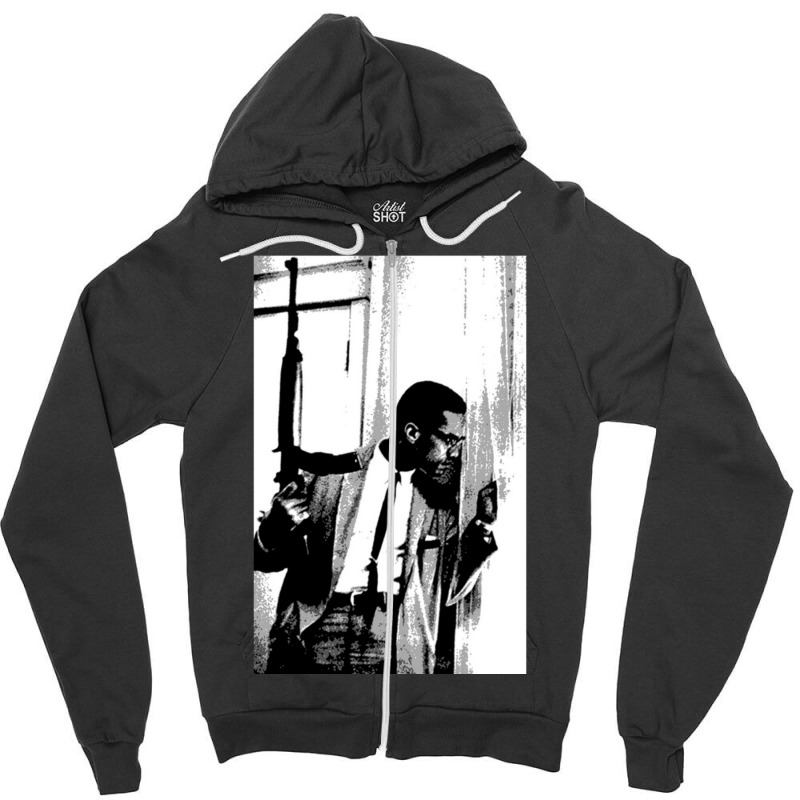 The Malcolm X Black Heritage Artwork Zipper Hoodie by SamAlexanderMcnutt | Artistshot