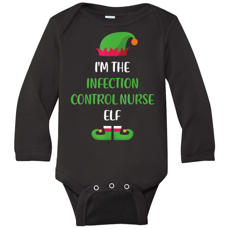 Infection Control Nurse Elf Christmas Family Matching Funny T Shirt Long Sleeve Baby Bodysuit | Artistshot