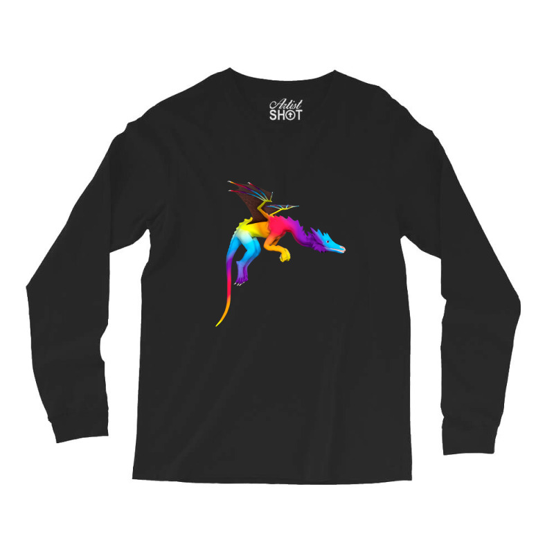 Fairy Tale Rainbow Dragon 1 Long Sleeve Shirts by IsabelConstance | Artistshot