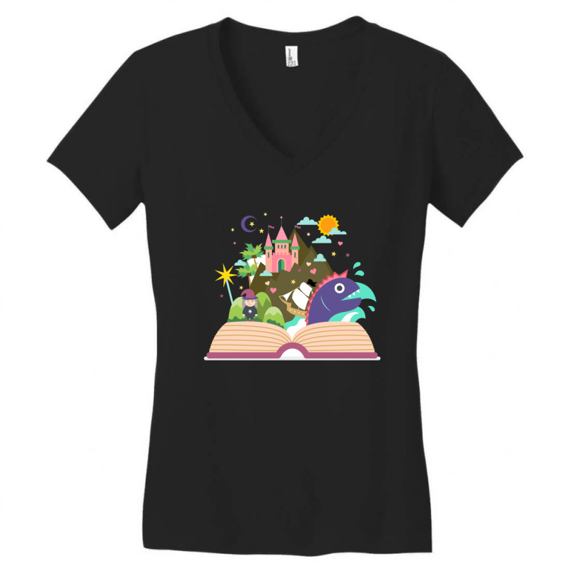 Fairytale Stories And Books 1 Women's V-Neck T-Shirt by IsabelConstance | Artistshot