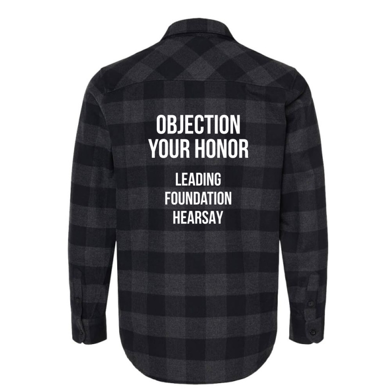 Objection Your Honor Leading Foundation Hearsay (red Bg) Flannel Shirt | Artistshot